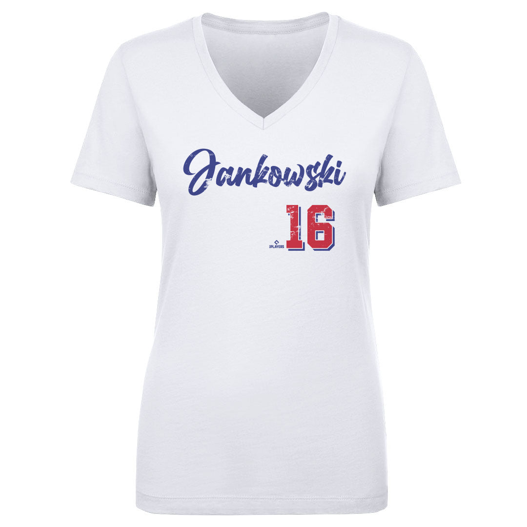 Travis Jankowski Women&#39;s V-Neck T-Shirt | 500 LEVEL