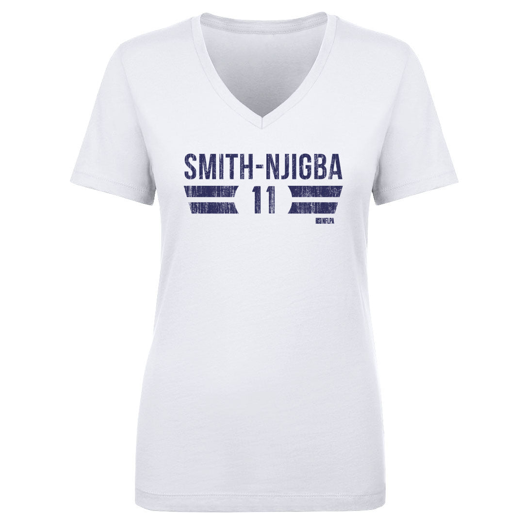 Jaxon Smith-Njigba Women&#39;s V-Neck T-Shirt | 500 LEVEL