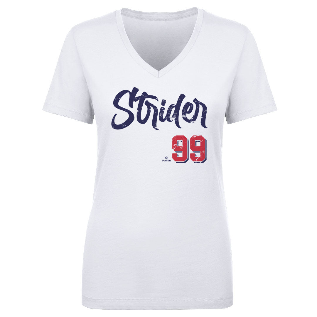 Spencer Strider Women&#39;s V-Neck T-Shirt | 500 LEVEL